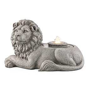 Glitzhome Zen-Style Outdoor Lying Lion Fountain
