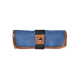 GLOBAL ART Canvas Pencil Roll-Up Denim