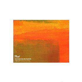 Global Art Fluid Cold Press Watercolor Paper Block- 15 sheets, 12 x 16