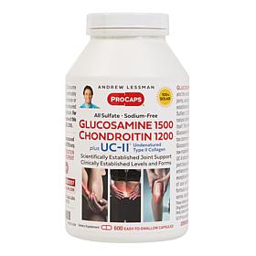Glucosamine and Chondroitin with UC-II - 600 Capsules