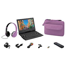 GPX 12" Portable Bluetooth DVD Player w/Carry Bag, Headphones & Remote