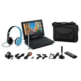 GPX 9" Portable TV/DVD Player with Headphones, Accessories & Voucher