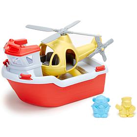 Green Toys Rescue Boat & Helicopter Set