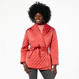 GREY by Jhoan Sebastian Grey Convertible Quilted Belted Jacket