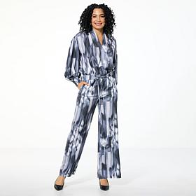 GREY by Jhoan Sebastian Grey Crepe Satin Jumpsuit