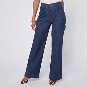 Grey by Jhoan Sebastian Grey Flared Denim Knit Pant