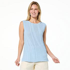 GREY by Jhoan Sebastian Grey Lightweight Cable Knit Sweater Shell