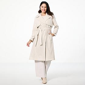 GREY by Jhoan Sebastian Grey Perforated Faux Leather Trench