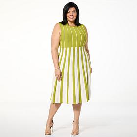 GREY by Jhoan Sebastian Grey Pleated Knit Dress