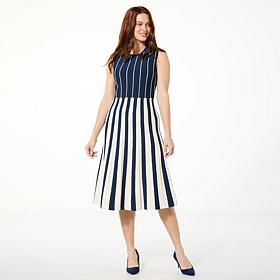 GREY by Jhoan Sebastian Grey Pleated Knit Dress