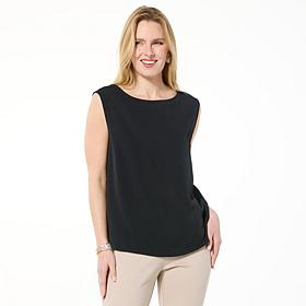 GREY by Jhoan Sebastian Grey Stretch Crepe Twill Sleeveless Top