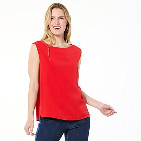 GREY by Jhoan Sebastian Grey Stretch Crepe Twill Sleeveless Top