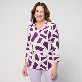 GREY by Jhoan Sebastian Grey V-Neck Top with Cutout Detail