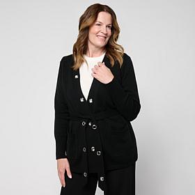 Greyby Jhoan Sebastian Grey Spring Grommet Cardigan