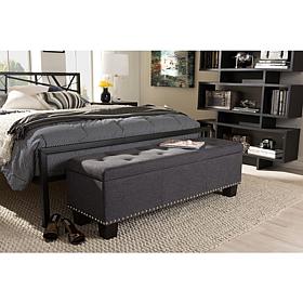 Hannah Fabric Upholstered Button-Tufting Storage Ottoman Bench