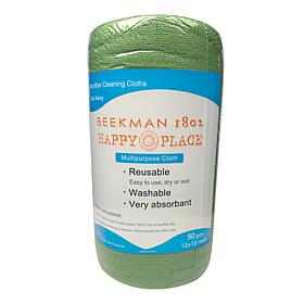 Happy Place 50-pack Microfiber Reusable Towels Tear Away Roll