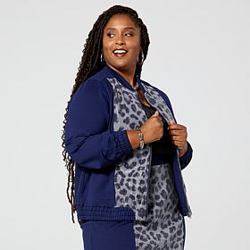 Harlem's Fashion Row x In Earnest by Byron Lars Print Bomber Jacket