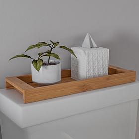 Hastings Home Bamboo Bathroom and Vanity Tray - Tan