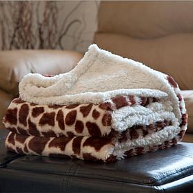 Hastings Home Fleece Sherpa Blanket Throw