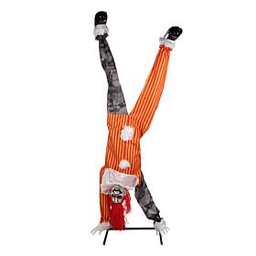 Haunted Hill Farm 7.2-Ft. Upside Down Clown Animatronic