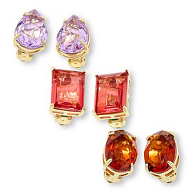 Heidi Daus Alta Moda Earring 3-pair Stud Earrings Set