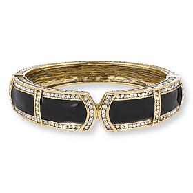 Heidi Daus Bar Harbor Crystal and Enamel Bangle Bracelet