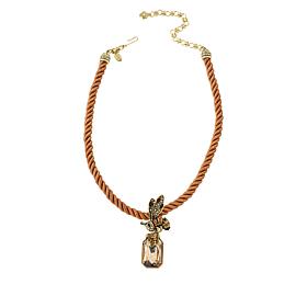 Heidi Daus "Bee Set" Pin/Pendant with Cord Necklace