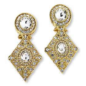 Heidi Daus "Deco Drop" Glass and Crystal Earrings
