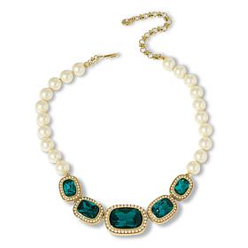 Heidi Daus Exquisite Elegance 16-3/4" Simulated Pearl Station Necklace