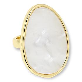 Heidi Daus Heidi Illustrated Simulated Mother-of-Pearl Solitaire Ring