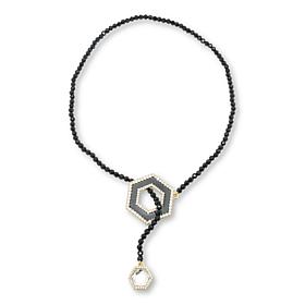 Heidi Daus Hex Appeal Crystal-Accented Beaded Lariat Necklace