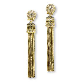 Heidi Daus Retro Fabulous Crystal Accent Tassel Earrings