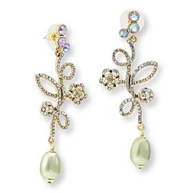 Heidi Daus Sweet Nothings Crystal Bronzetone Dangle Earrings
