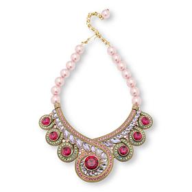 Heidi Daus Swirl Happy Crystal and Glass Bead Necklace