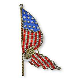 Heidi Daus Your Country's Flag Multicolor Crystal Pin