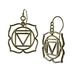 Heights Jewelers 14K Gold-Plated Sterling Silver Root Chakra Earrings