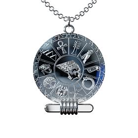 Heights Jewelers Sterling Silver Nephritis Medallion Pendant and Chain