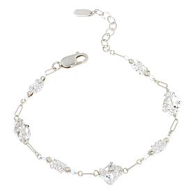 Herkimer Mines "Diamond" Quartz Sterling Silver Line Bracelet