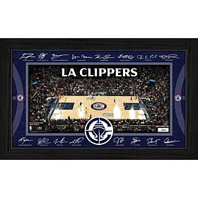 Highland Mint Los Angeles Clippers Signature Court Print in Wood Frame