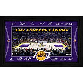 Highland Mint Los Angeles Lakers Signature Court Print in Wood Frame