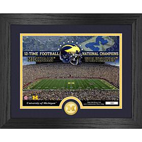 Highland Mint University of Michigan Stadium Bronze Coin Photo Mint 