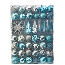 Holiday Shatterproof, 52 Count Christmas Tree Ornament Box Set, 80m...