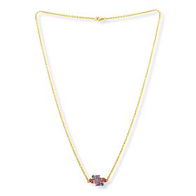 House of Ellure Multigemstone Fancy-Shape Cluster 18" Chain Necklace