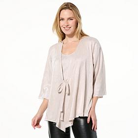 HUE 2-piece Shimmer Wrap and Tank Set