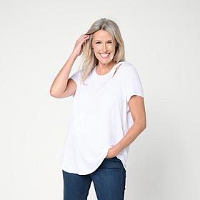 HUE Knit Top with Asymmetrical Bow Detail