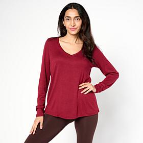 HUE Luscious Long Sleeve V-neck Tee