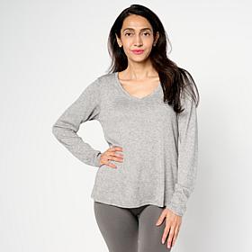 HUE Luscious Long Sleeve V-neck Tee