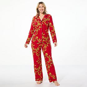 IMAN Global Chic 2-piece Buttery Soft Knit Pajama Set