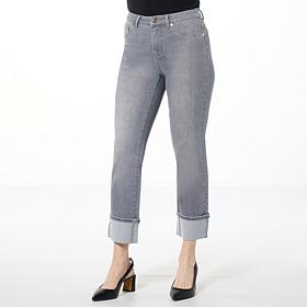 IMAN Global Chic Perfect Fit 360 Cuffed Straight-Leg Jean