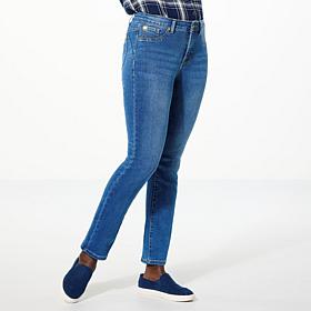 IMAN Global Chic Perfect Fit 360 Straight Leg Ankle Jean